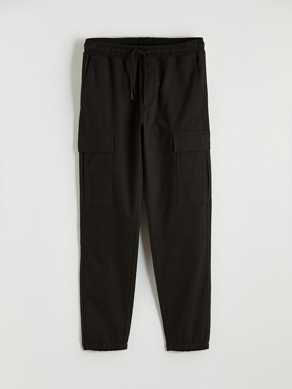 Man BLACK Cargo Trousers-4