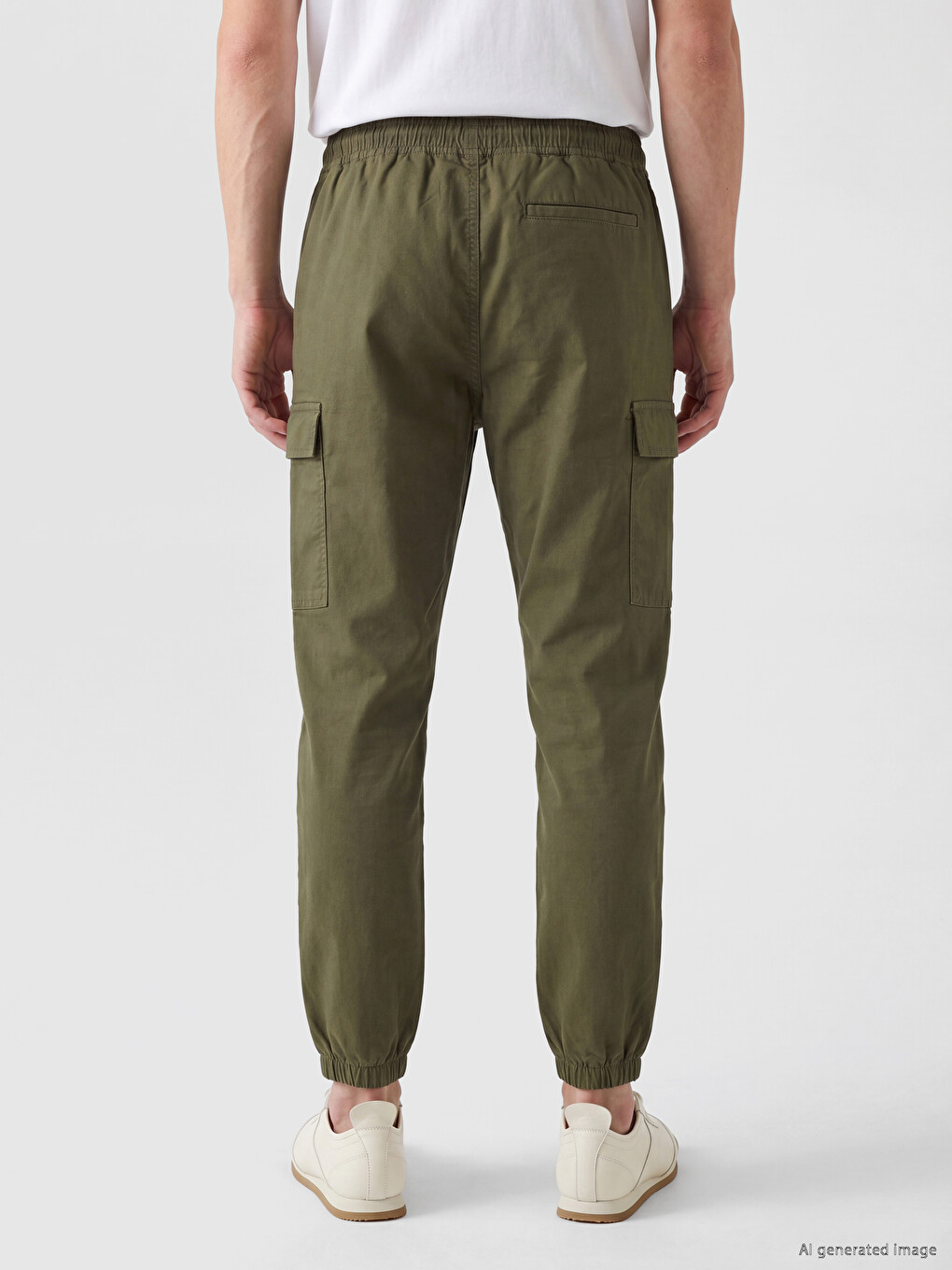 Regular Fit Gabardine Men's Cargo Trousers-3