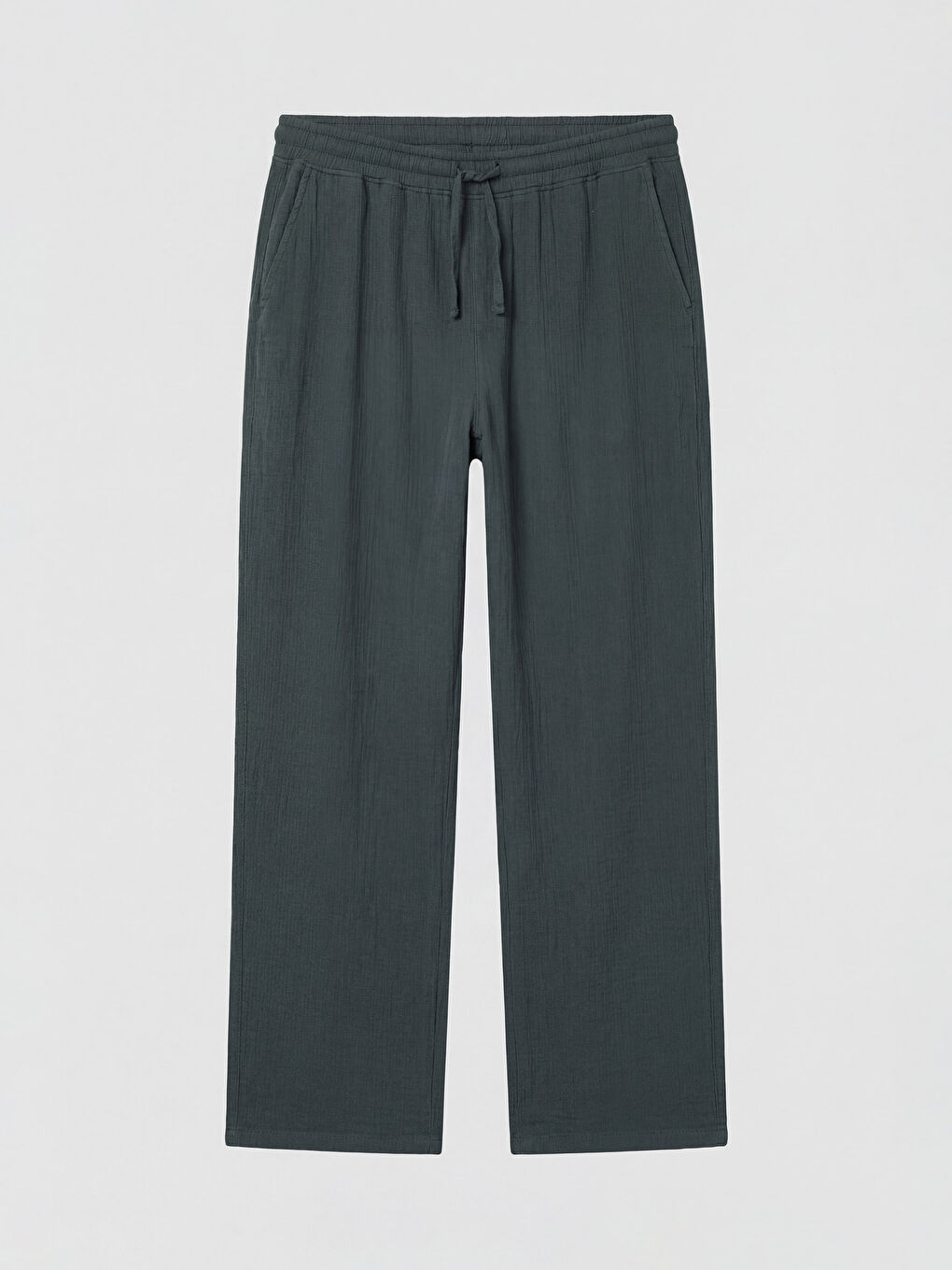 Relaxed Fit Muslin Men's Textured Trousers