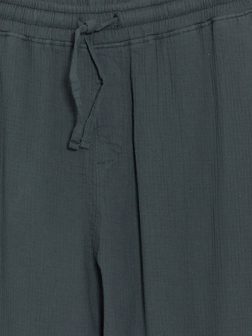 Relaxed Fit Muslin Men's Textured Trousers-2