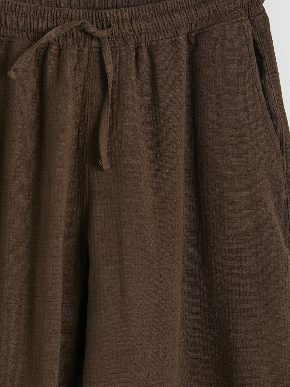 Relaxed Fit Muslin Men's Textured Trousers-6