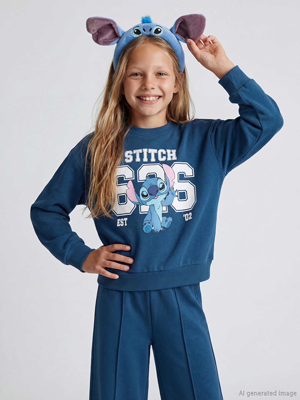 Couronne en peluche d'agneau enfant avec figurine Stitch-2