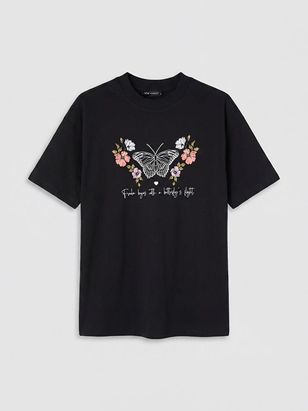 Crew Neck Printed Women's T-Shirt-4