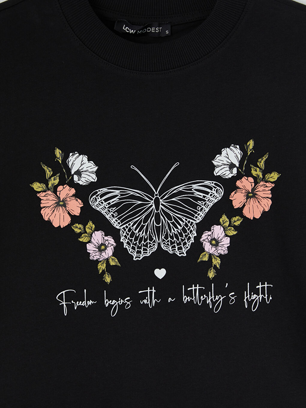Crew Neck Printed Women's T-Shirt-6