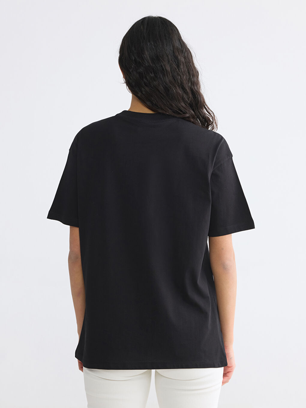Crew Neck Printed Women's T-Shirt-3