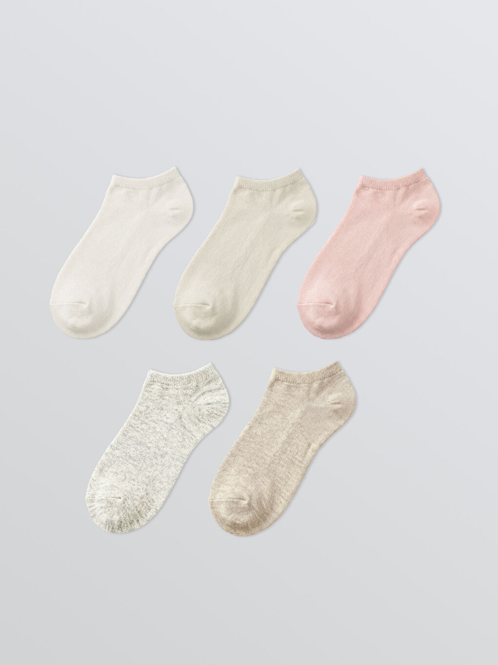Ekru Kadın Patik Çorap 5'li
