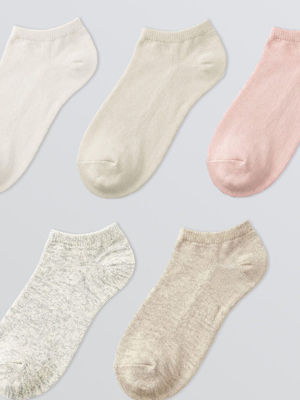 Ekru Kadın Patik Çorap 5'li-1