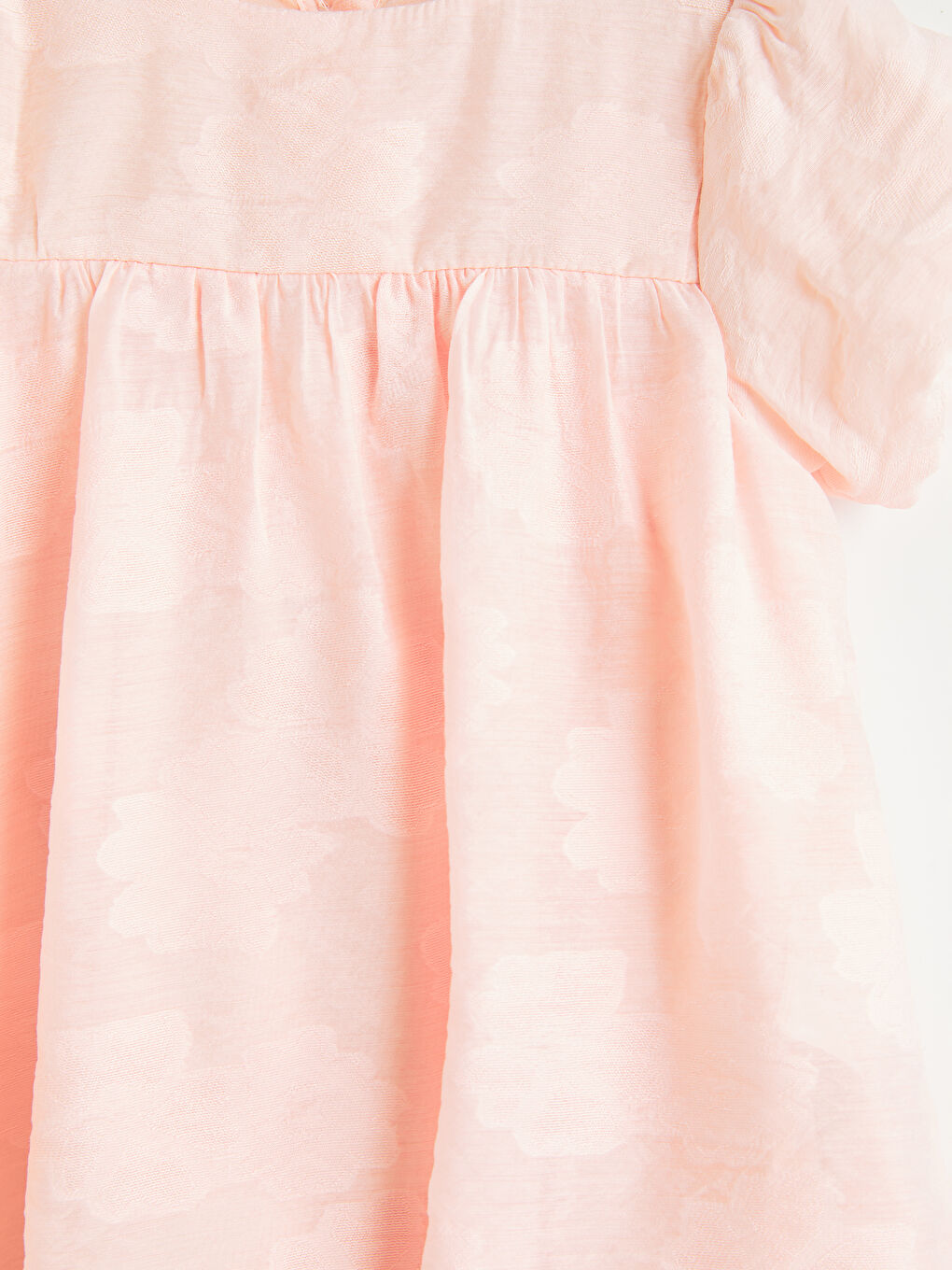 Pembe Bisiklet Yaka Desenli Kız Bebek Elbise-2