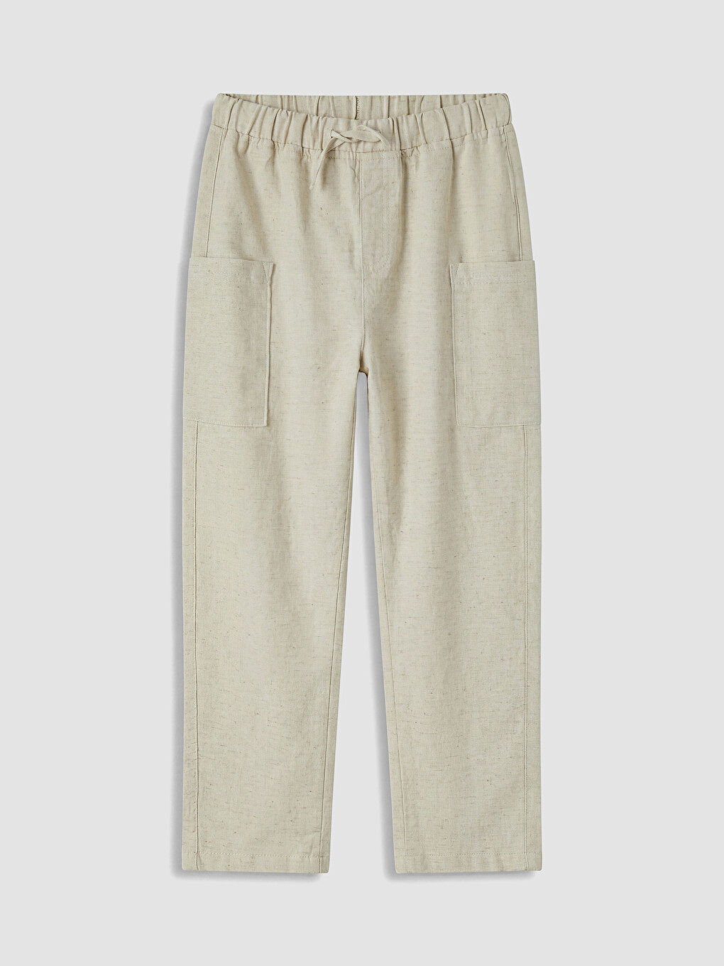 Pantaloni băieți din amestec de in cu talie elastică