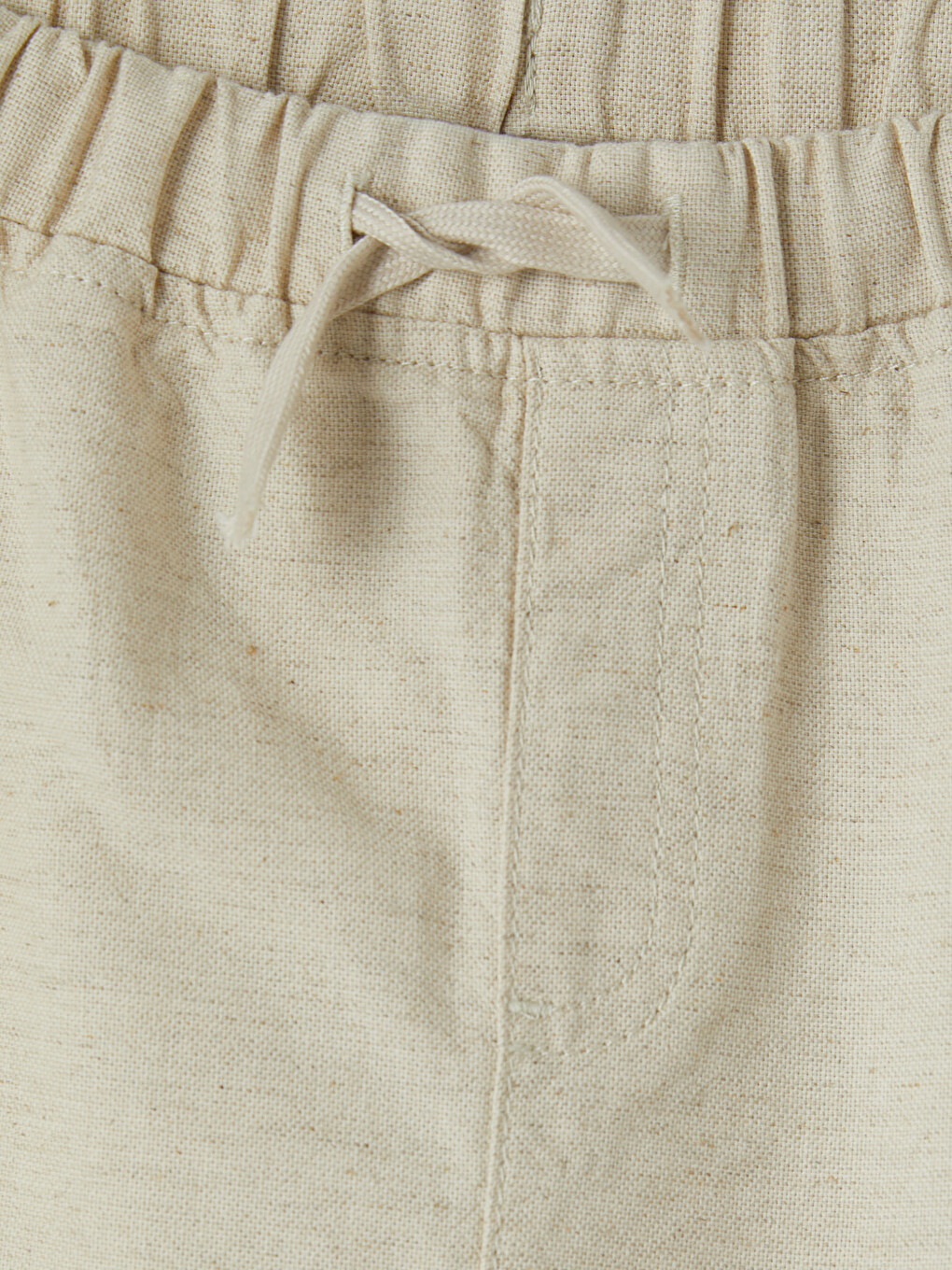 Pantaloni băieți din amestec de in cu talie elastică-1
