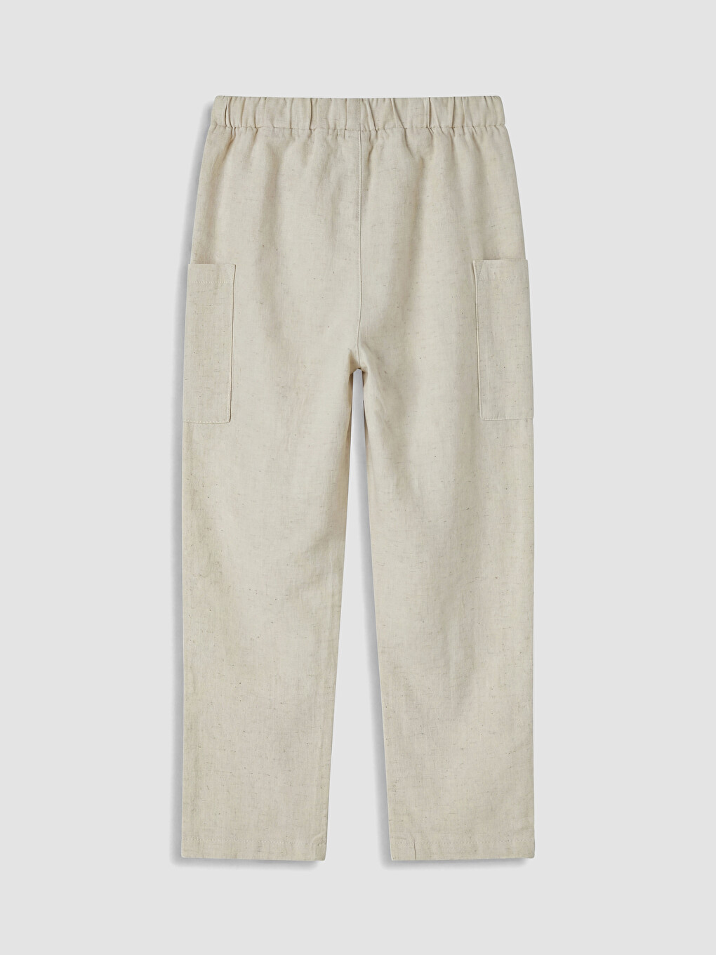 Pantaloni băieți din amestec de in cu talie elastică-2