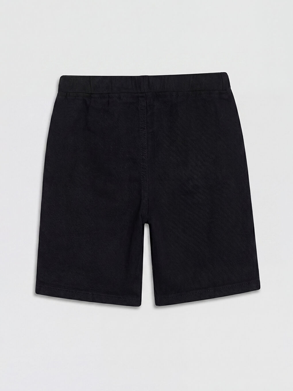 Siyah Beli Lastikli Erkek Çocuk Gabardin Şort-1