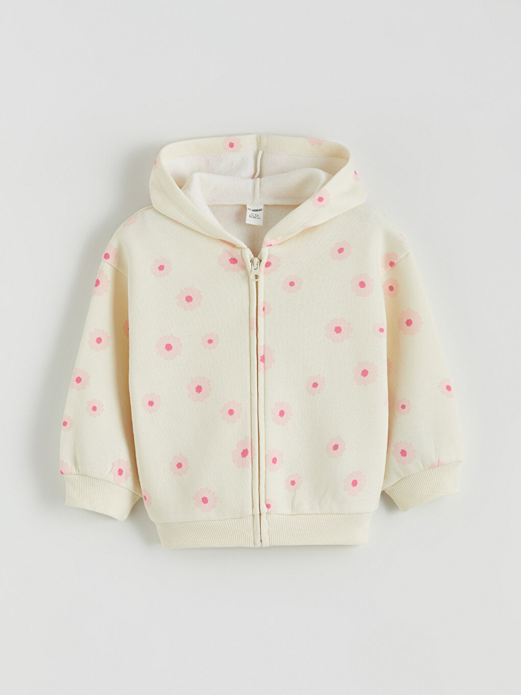 Mädchen ECRU Reißverschluss-Sweatshirt