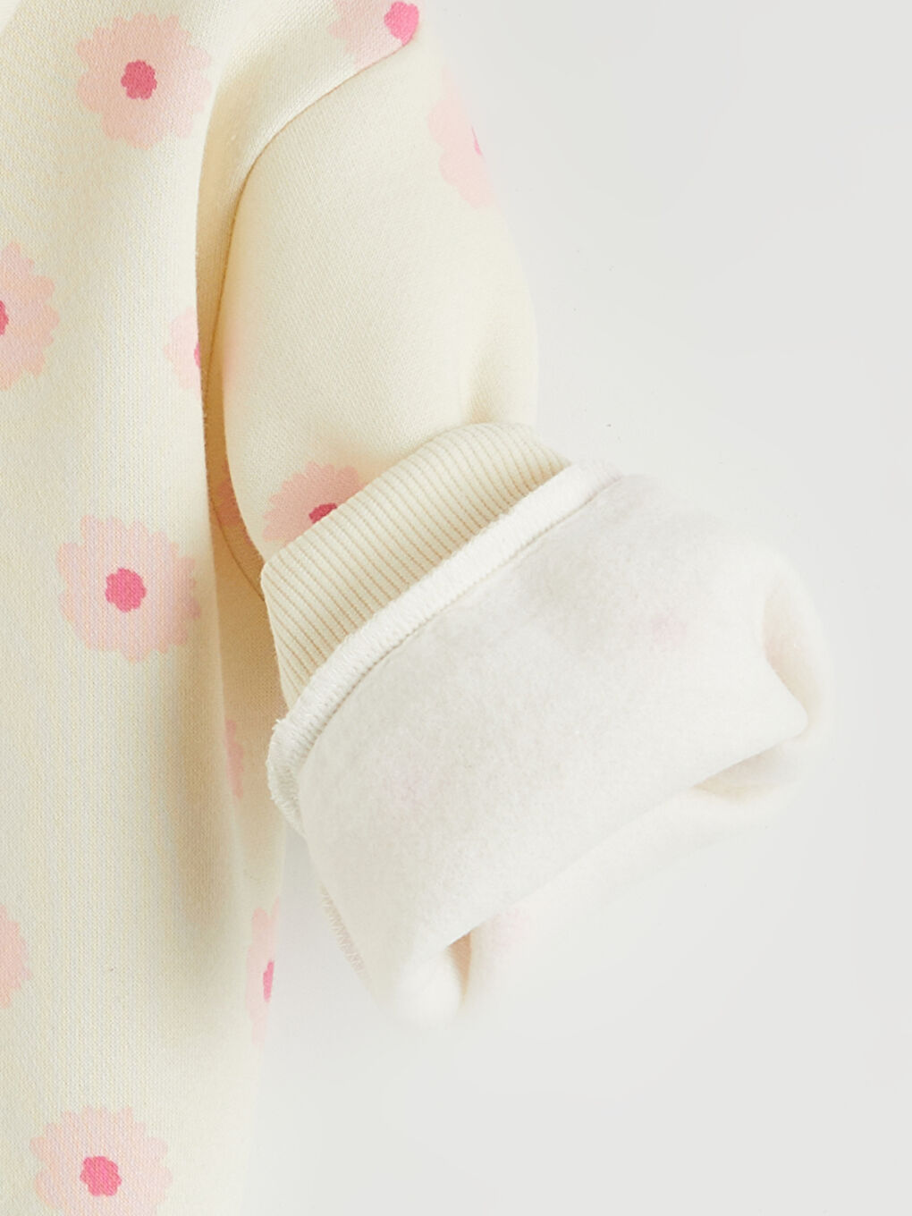 Mädchen ECRU Reißverschluss-Sweatshirt-1