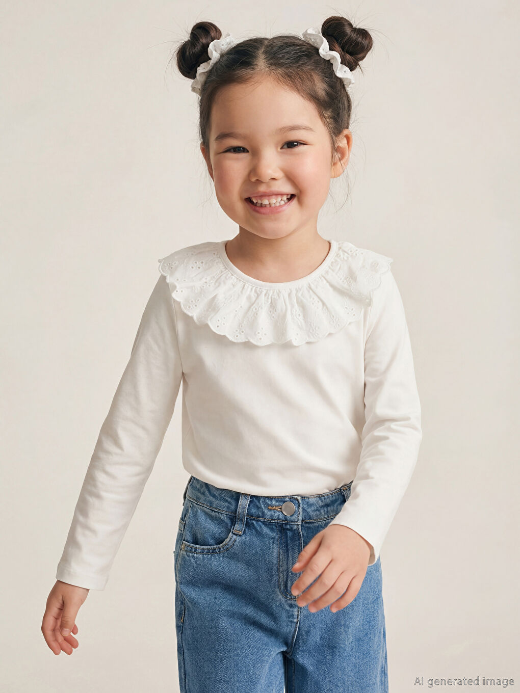 Peter Pan Collar Blouse for Girls-1