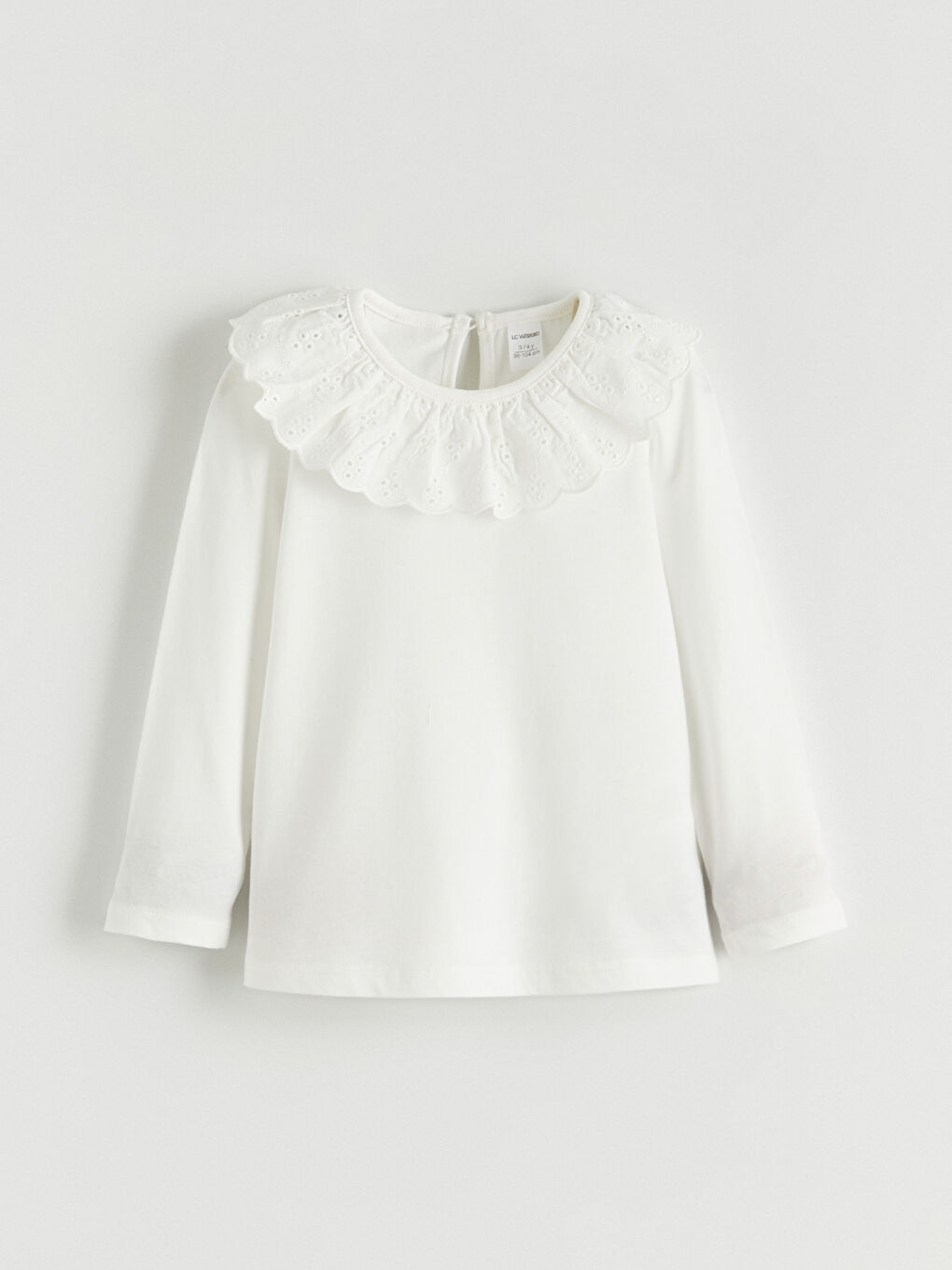 Ekru Bebe Yaka Kız Çocuk Bluz