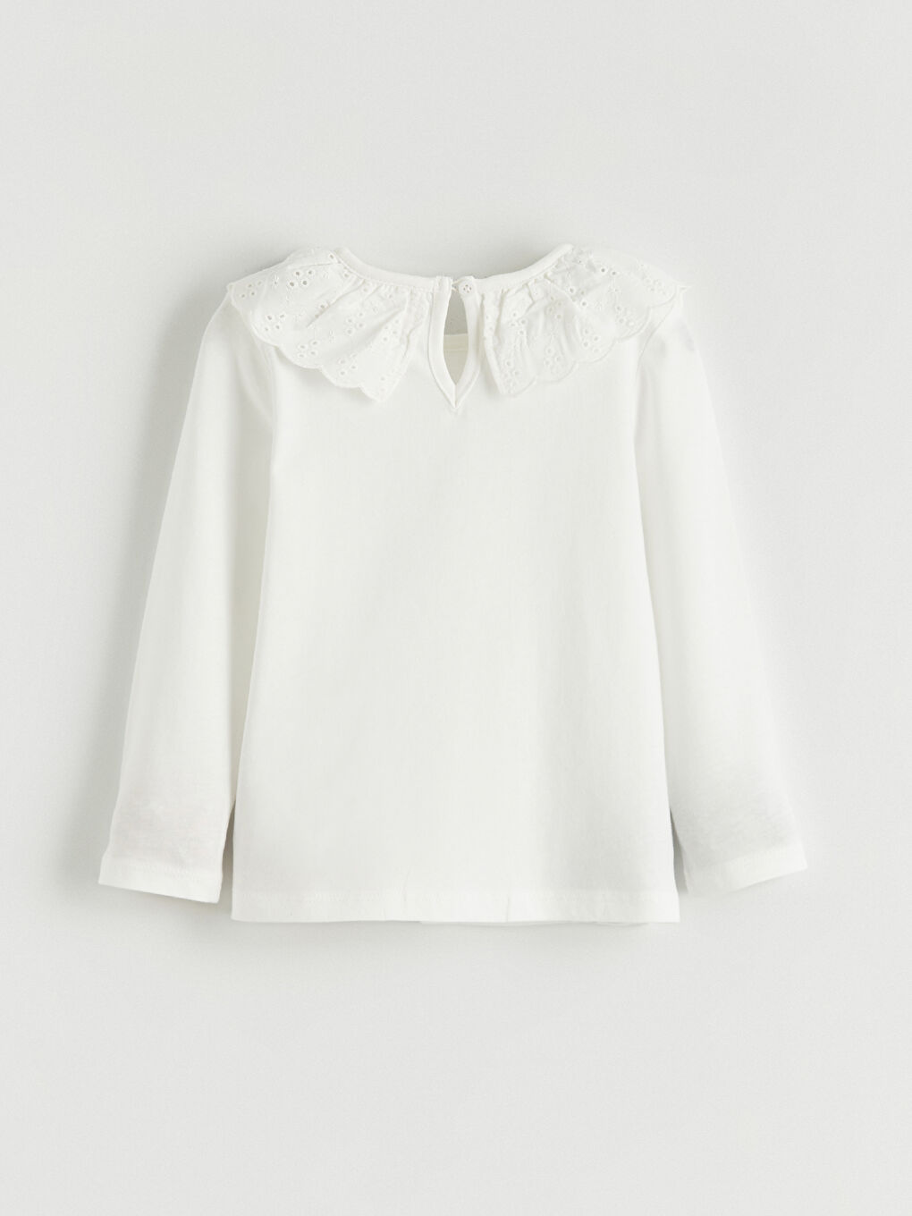 Ekru Bebe Yaka Kız Çocuk Bluz-2
