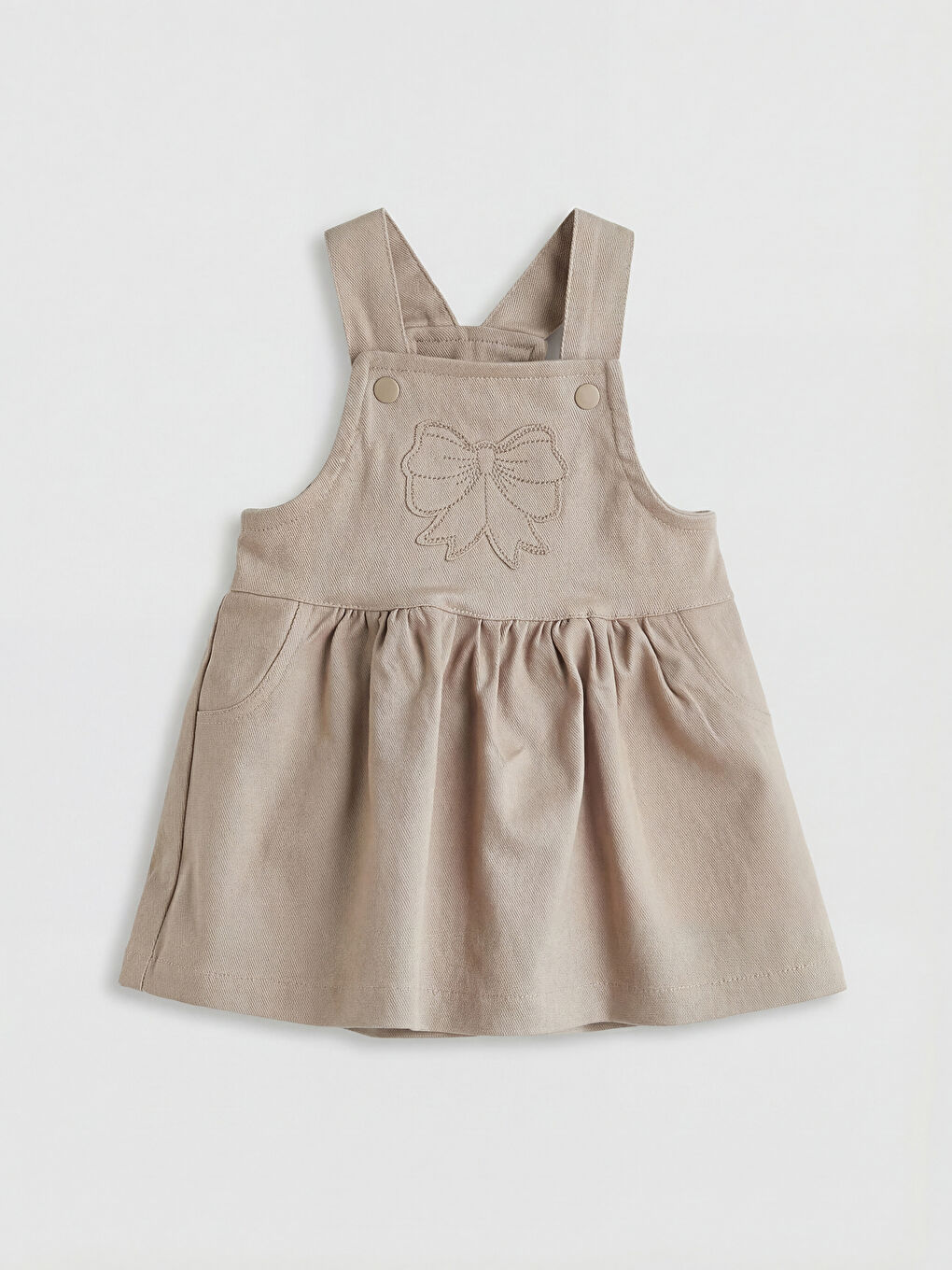 Nakışlı Kız Bebek Salopet Elbise ve Tişört-2