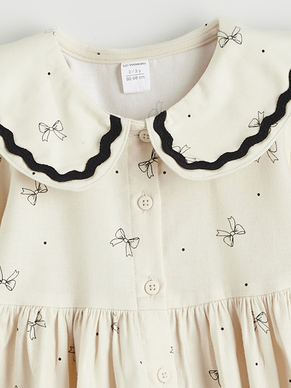 فستان بيج فاتح / ايكرو فتاة-1