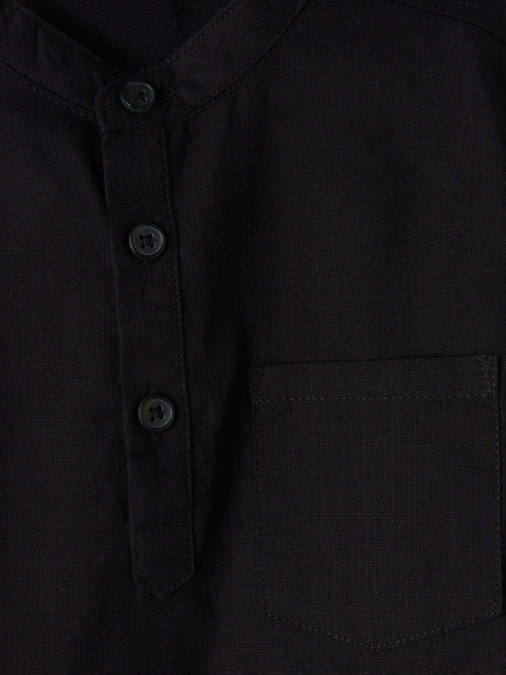 Siyah Hakim Yaka Erkek Çocuk Gömlek-2