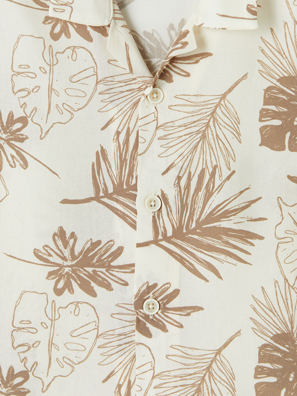 Kahverengi Kısa Kollu Erkek Çocuk Gömlek-2