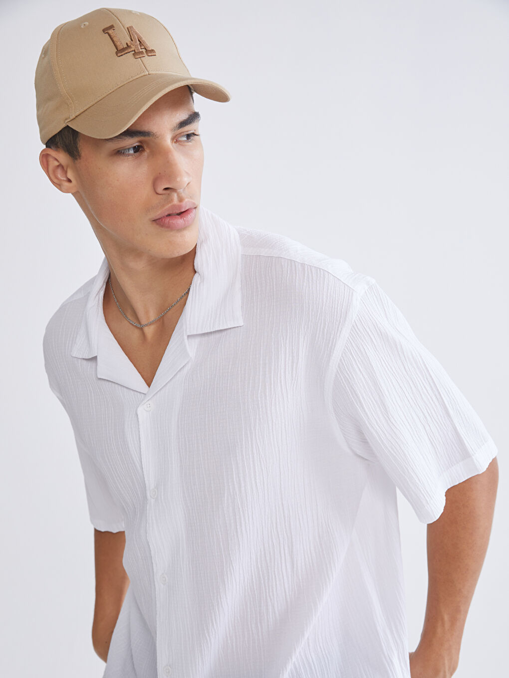 Regular Fit Camp Collar Man Shirt