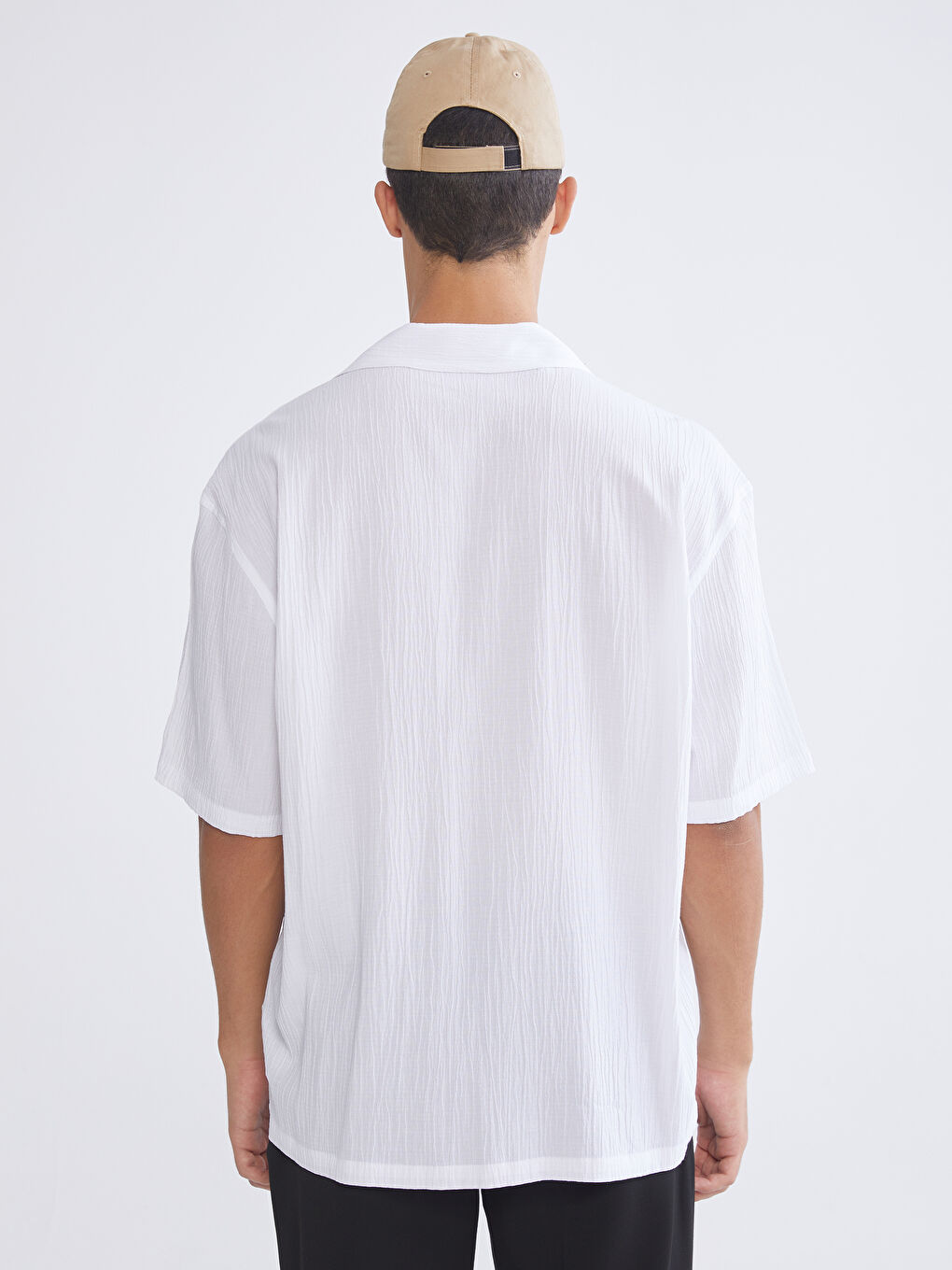 Regular Fit Camp Collar Man Shirt-3