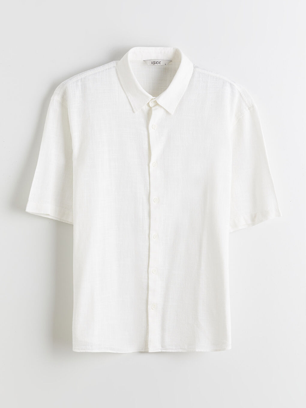 قميص للرجال بمقاس مريح بمظهر الكتان-4