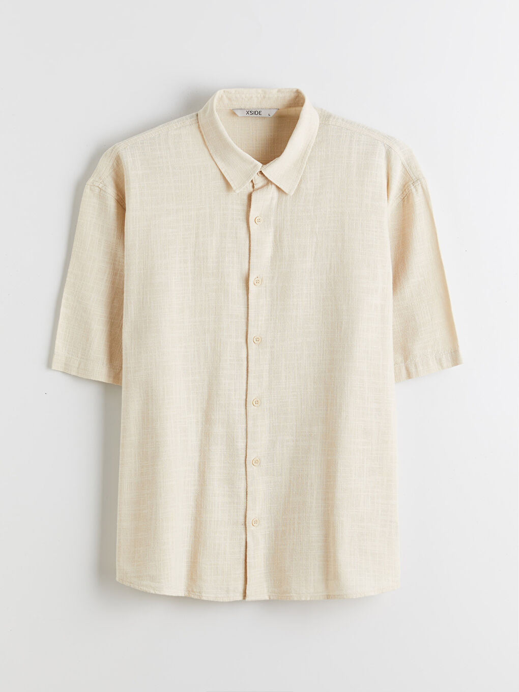 Relaxed Fit Linen-Look Men's Shirt-4
