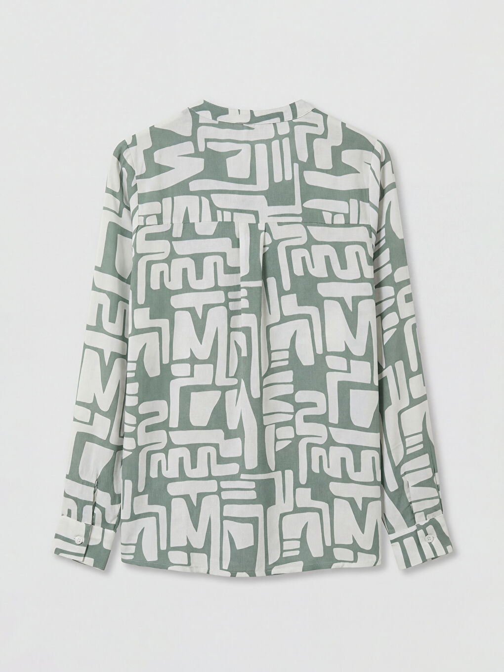 Notch Neck Patterned Blouse-1