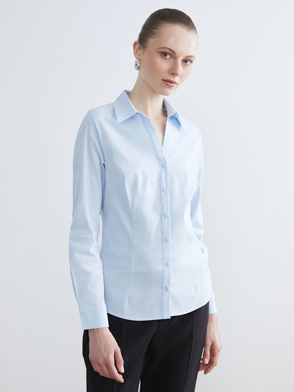 Mavi Regular Fit Poplin Kadın Gömlek