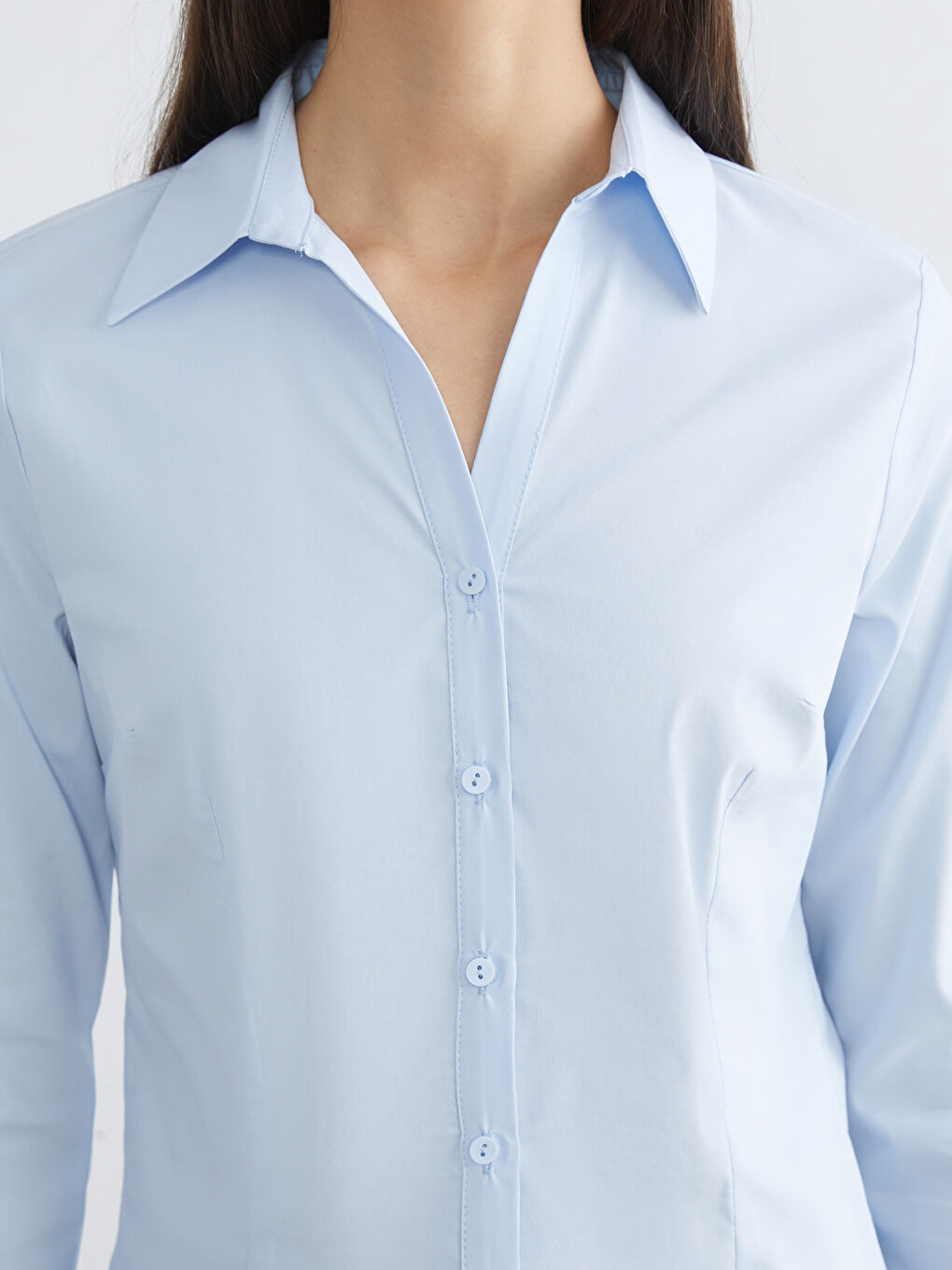 Mavi Regular Fit Poplin Kadın Gömlek-4