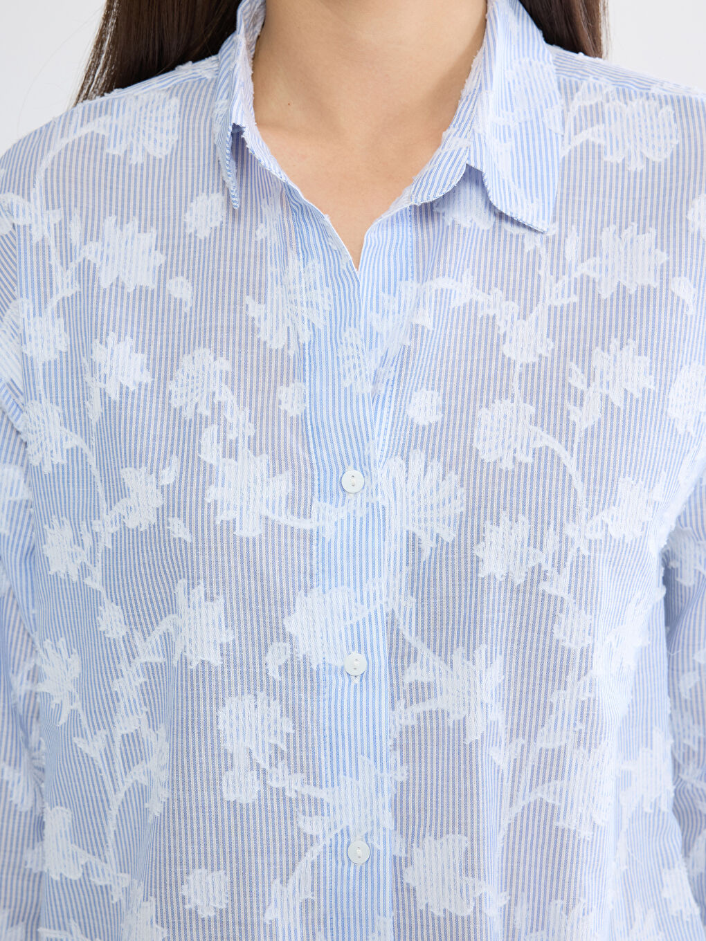 Women's Shirt with Floral Embroidery-2