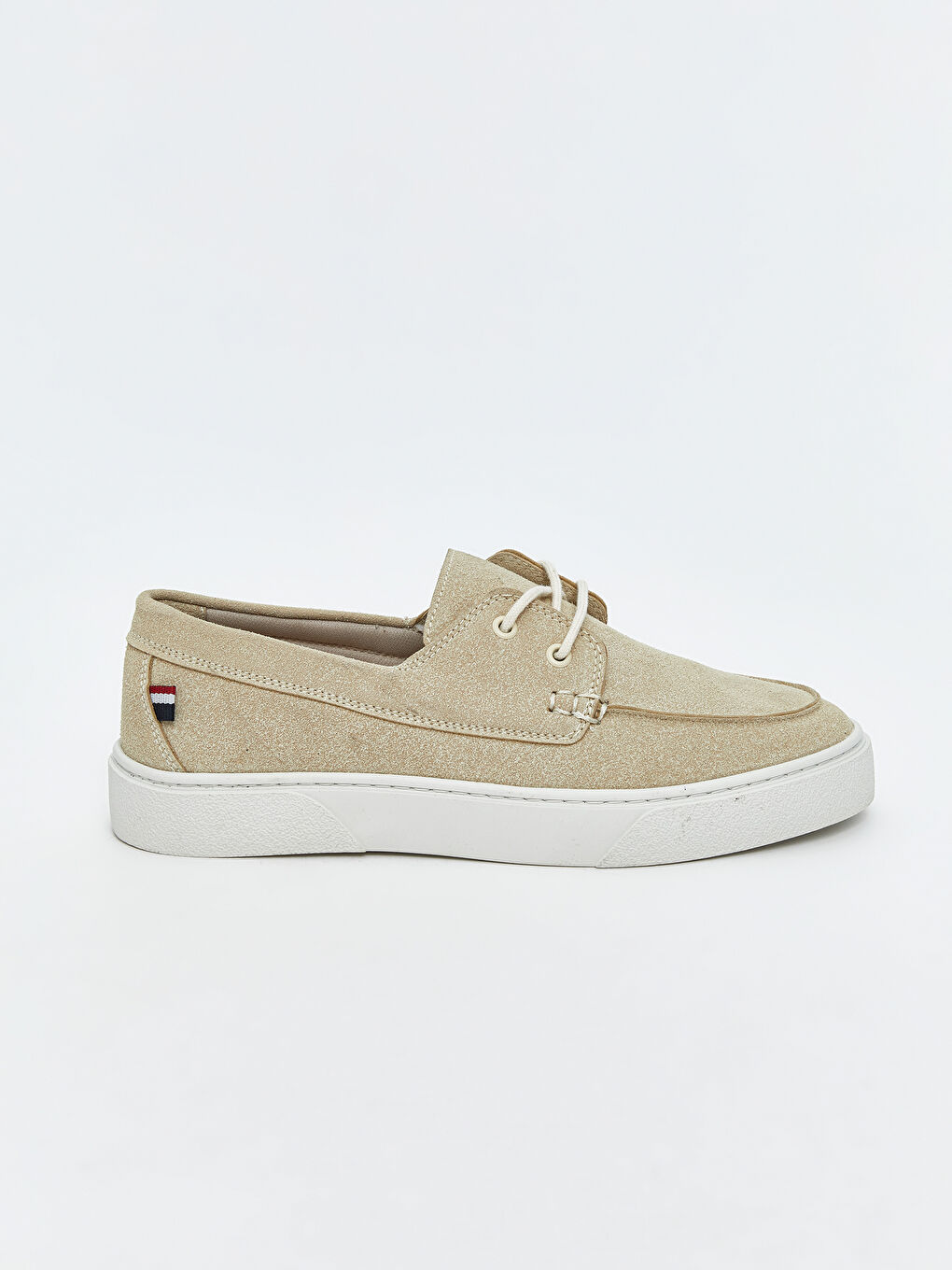 Bej Bağcıklı Erkek Loafer Ayakkabı-1