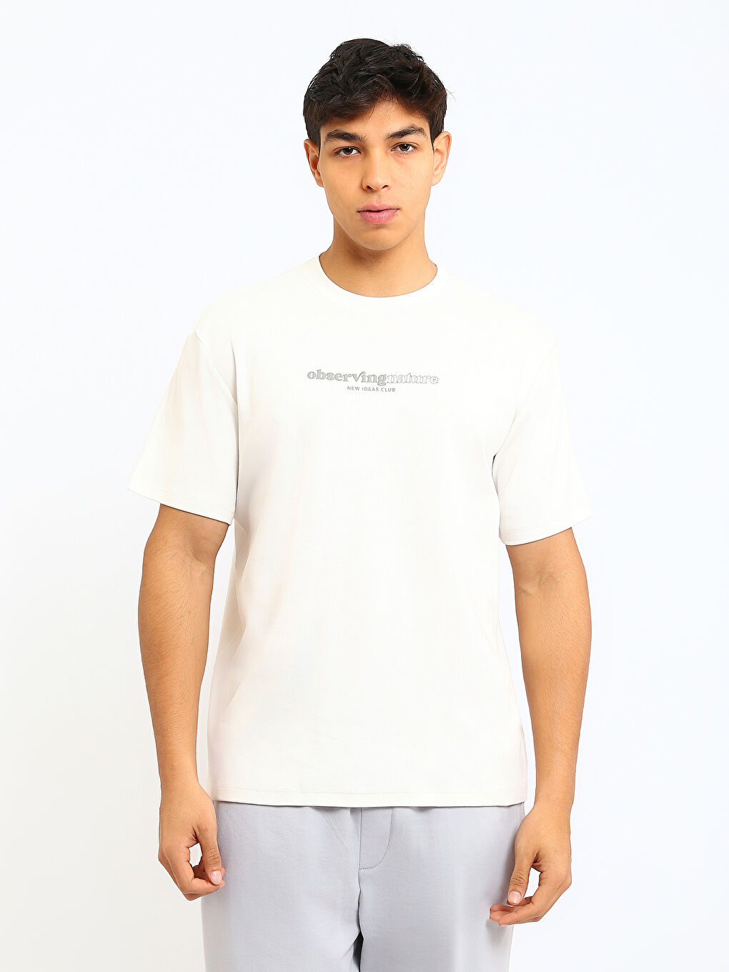 Crew Neck Printed Jersey Men's T-Shirt