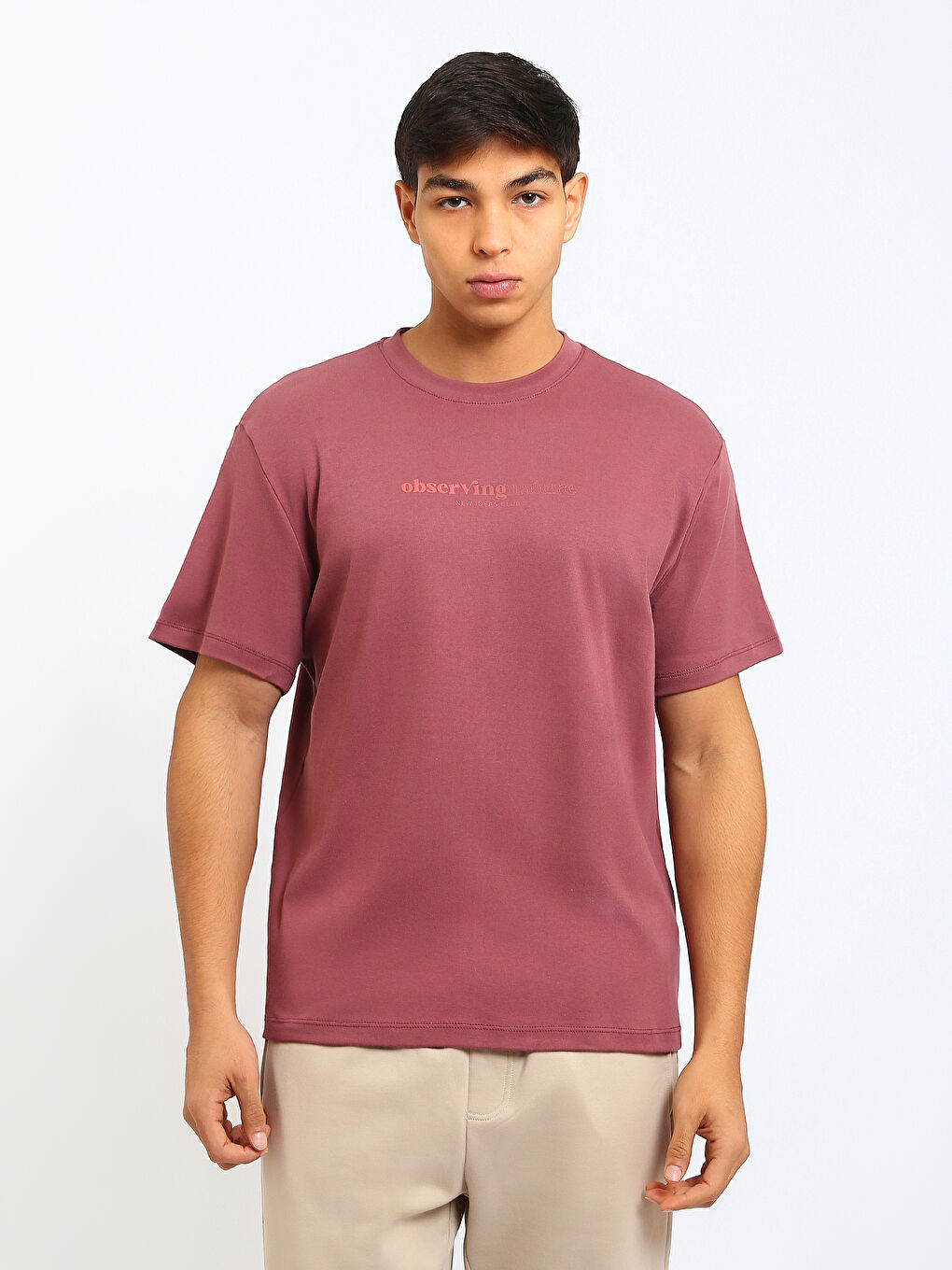 Crew Neck Printed Jersey Men's T-Shirt