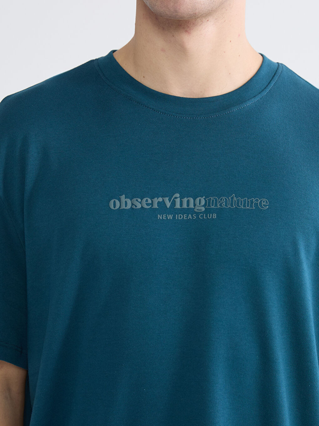 Crew Neck Printed Jersey Men's T-Shirt-2