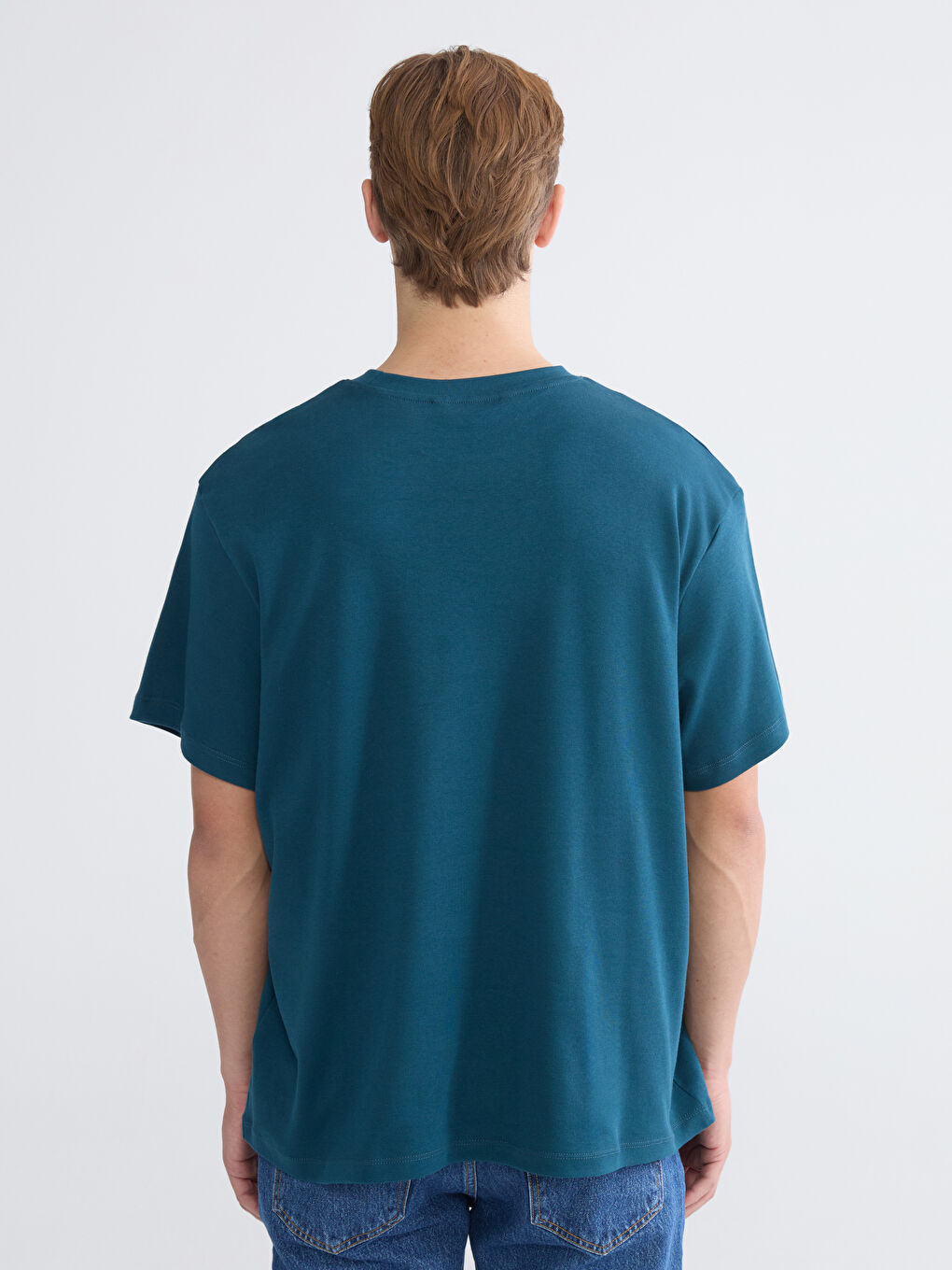 Crew Neck Printed Jersey Men's T-Shirt-3