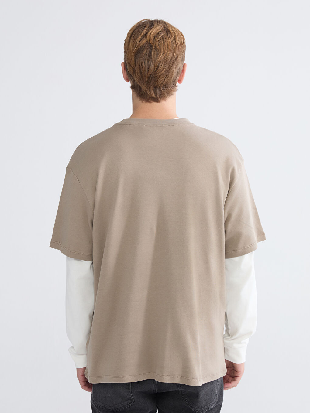 تيشيرت رجالي ياقة دائرية مطبوع جيرسي-3