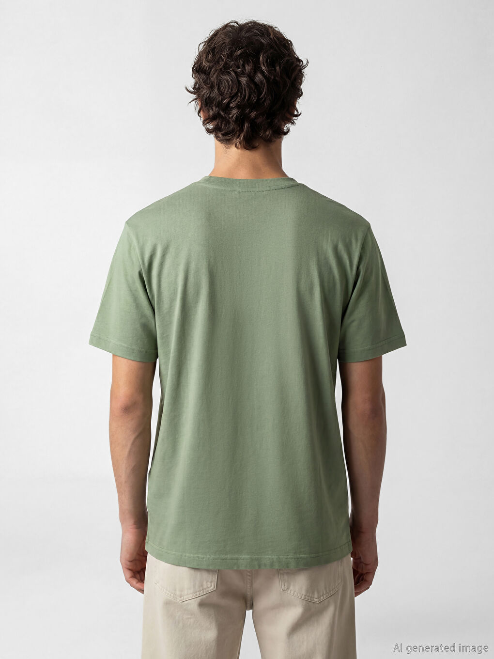 T-shirt Homme en Jersey Imprimé à Col Rond-3