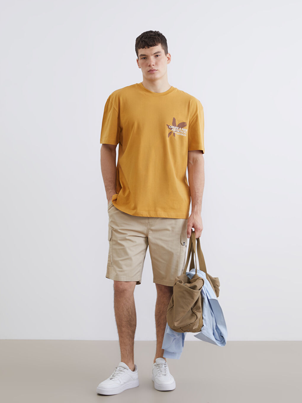 Crew Neck Printed Jersey Men's T-Shirt-1