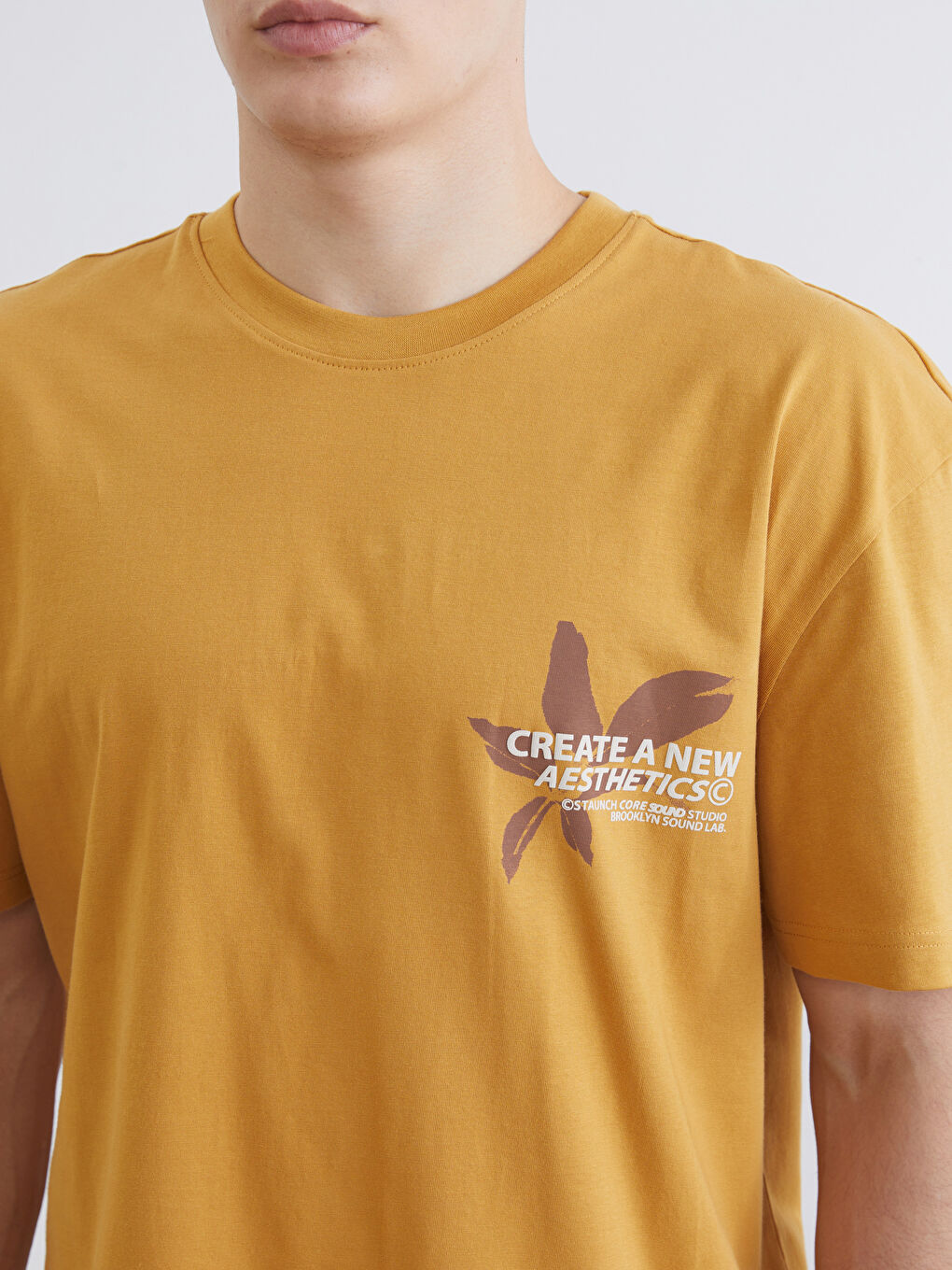 Crew Neck Printed Jersey Men's T-Shirt-2