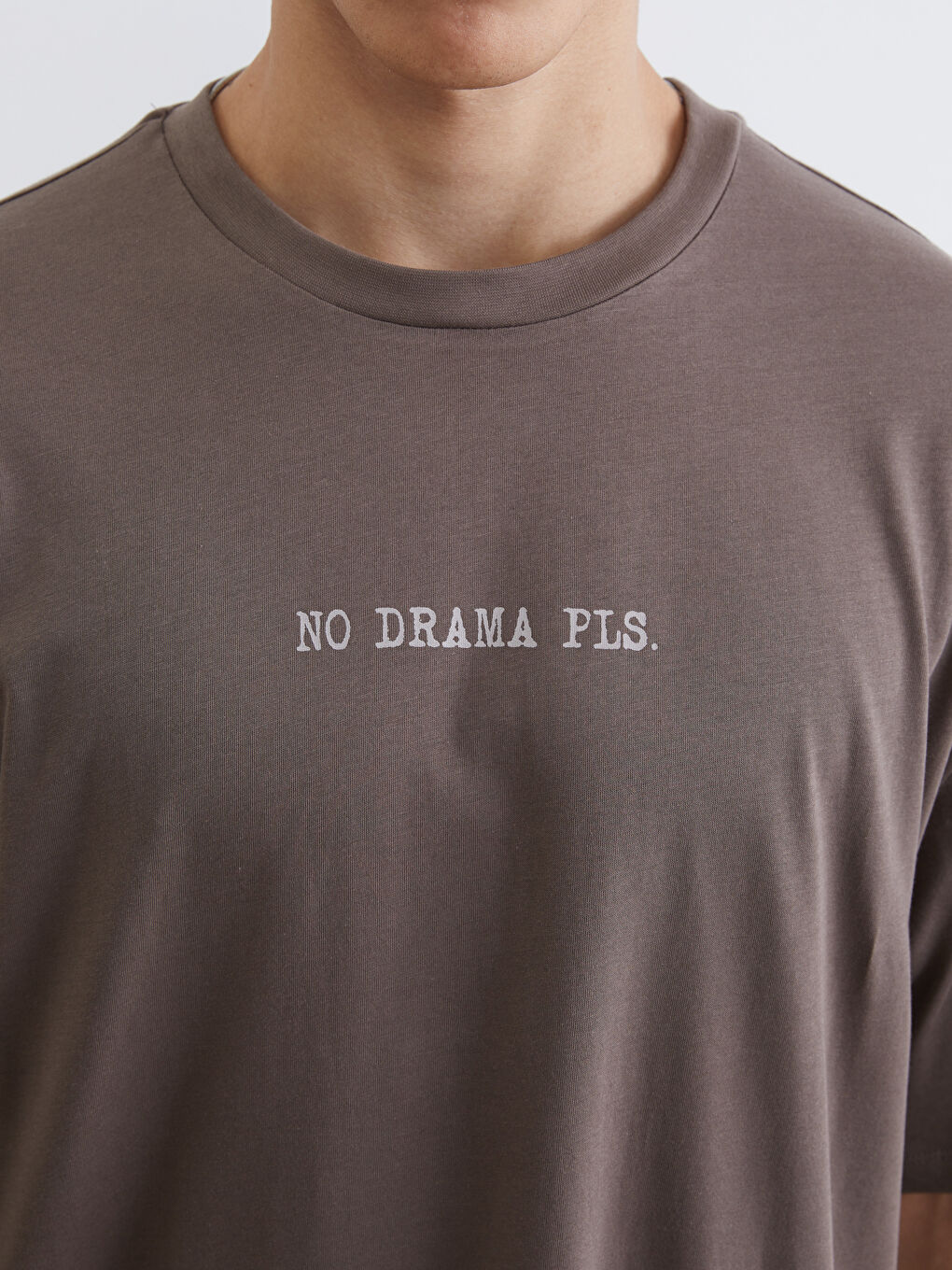 تيشيرت رجالي ياقة دائرية مطبوع جيرسي-2