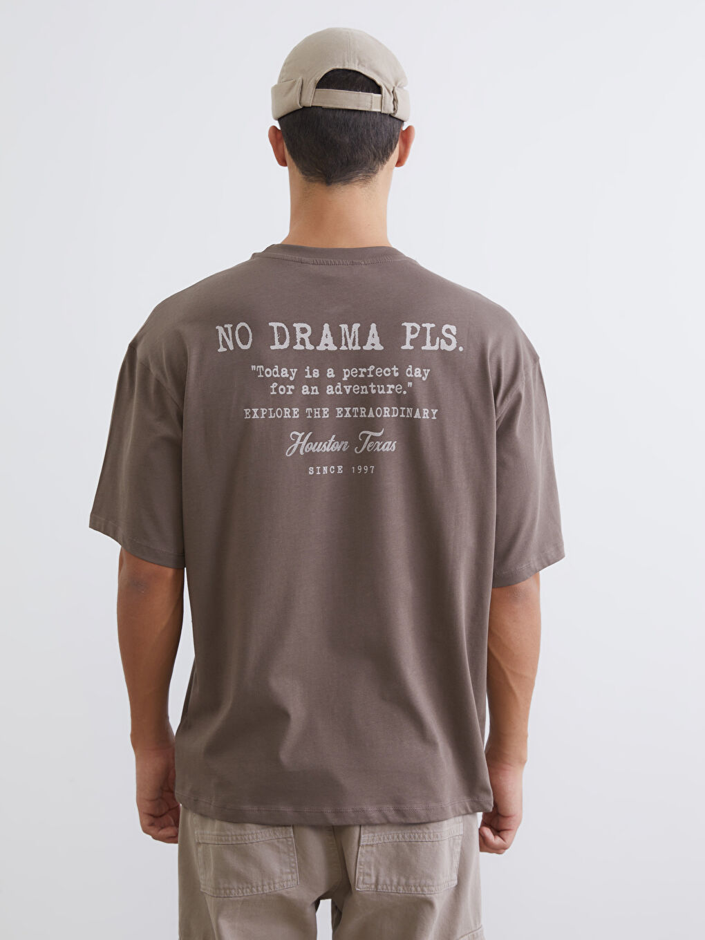 تيشيرت رجالي ياقة دائرية مطبوع جيرسي-3