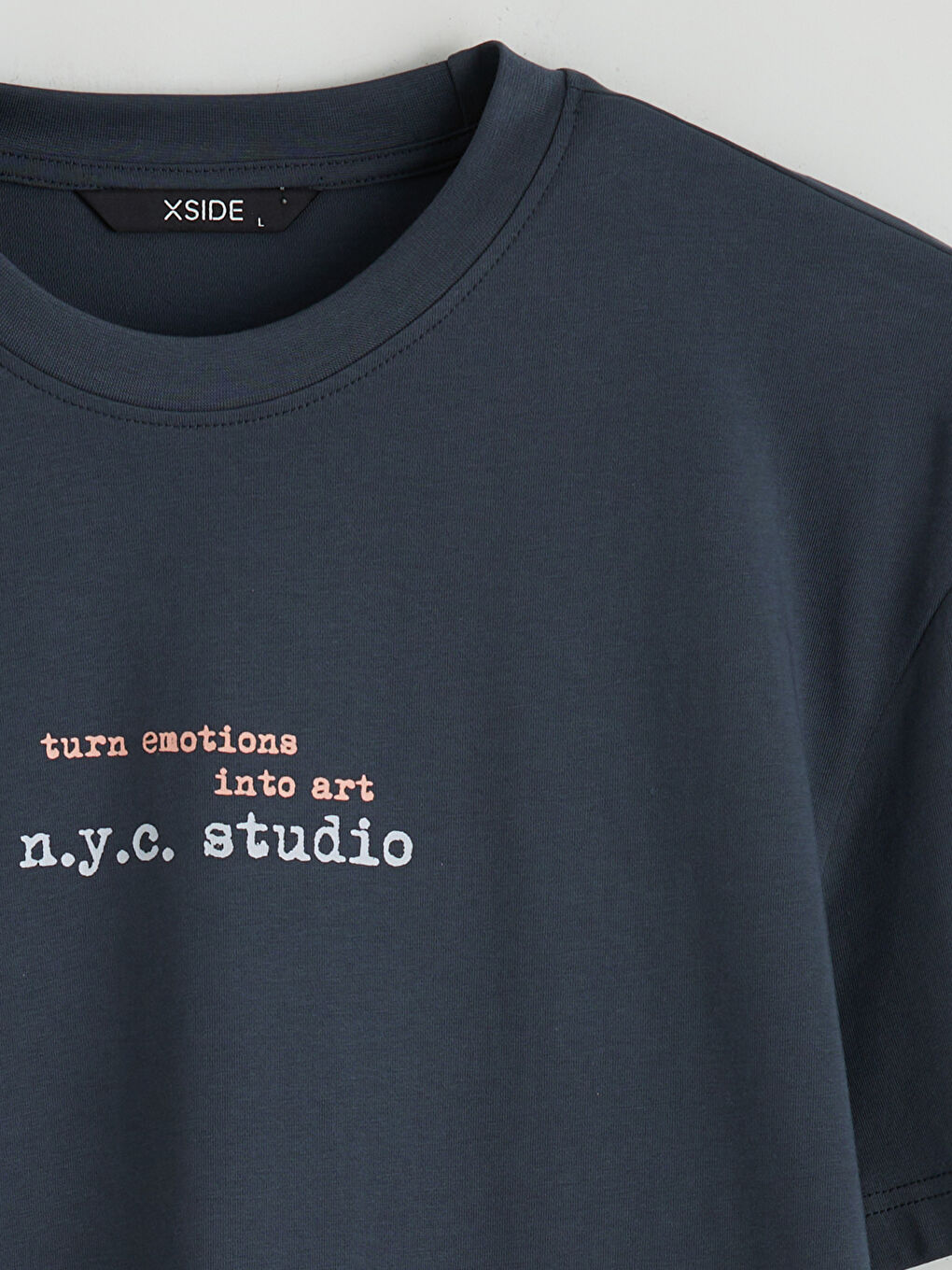 تيشيرت رجالي ياقة دائرية مطبوع جيرسي-5