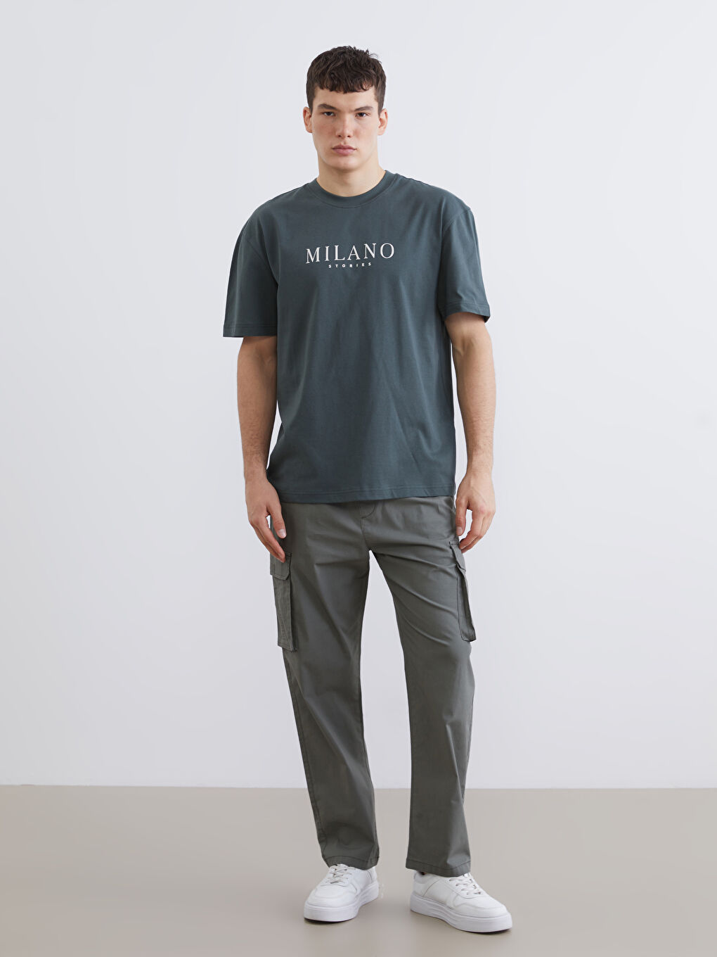 Crew Neck Milano Printed Jersey Men's T-Shirt-1