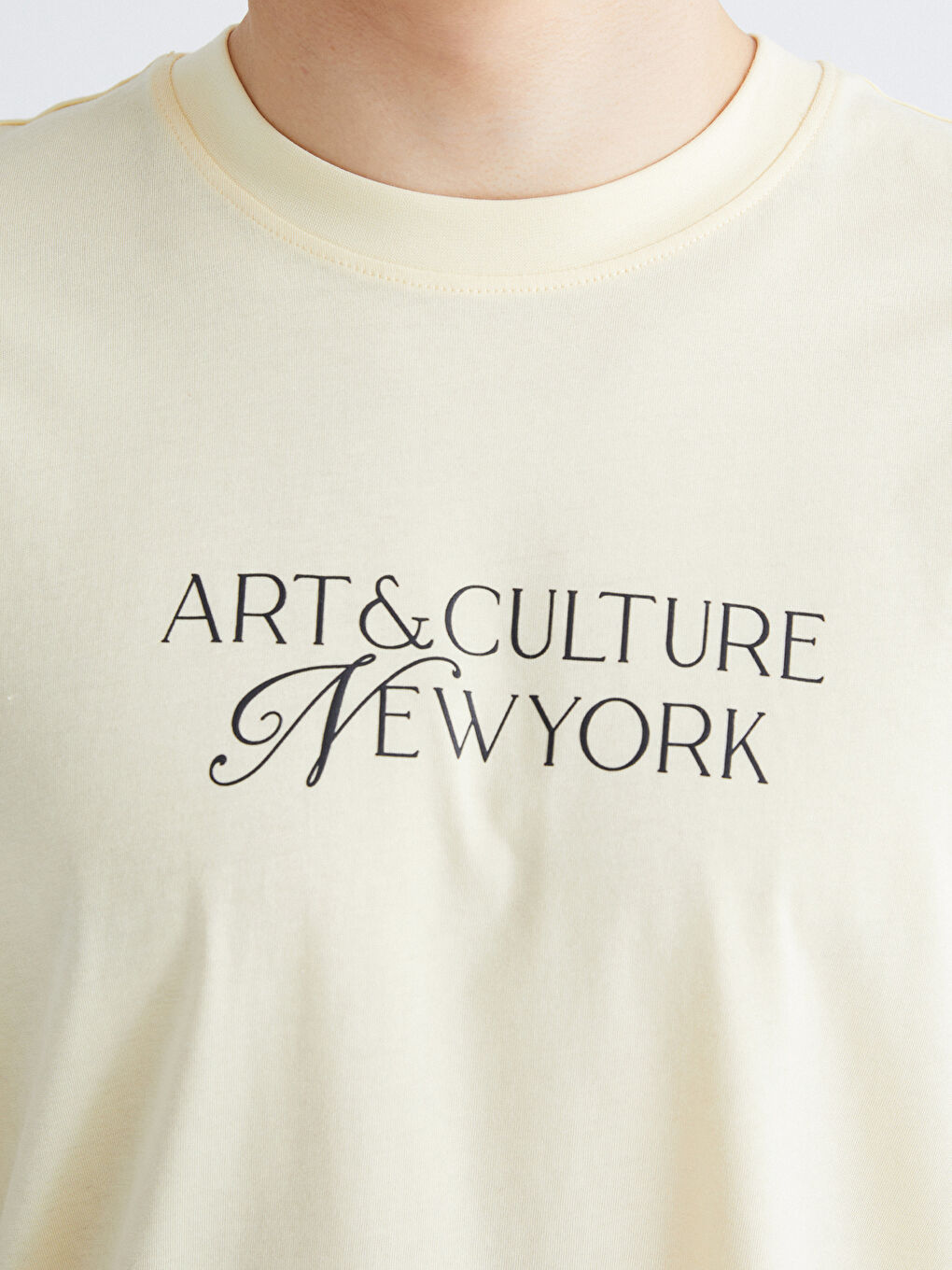 Crew Neck Printed Jersey Men's T-Shirt-2