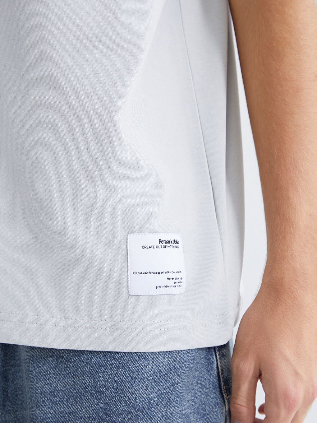 تيشيرت رجالي بياقة دائرية قماش جيرسي-2