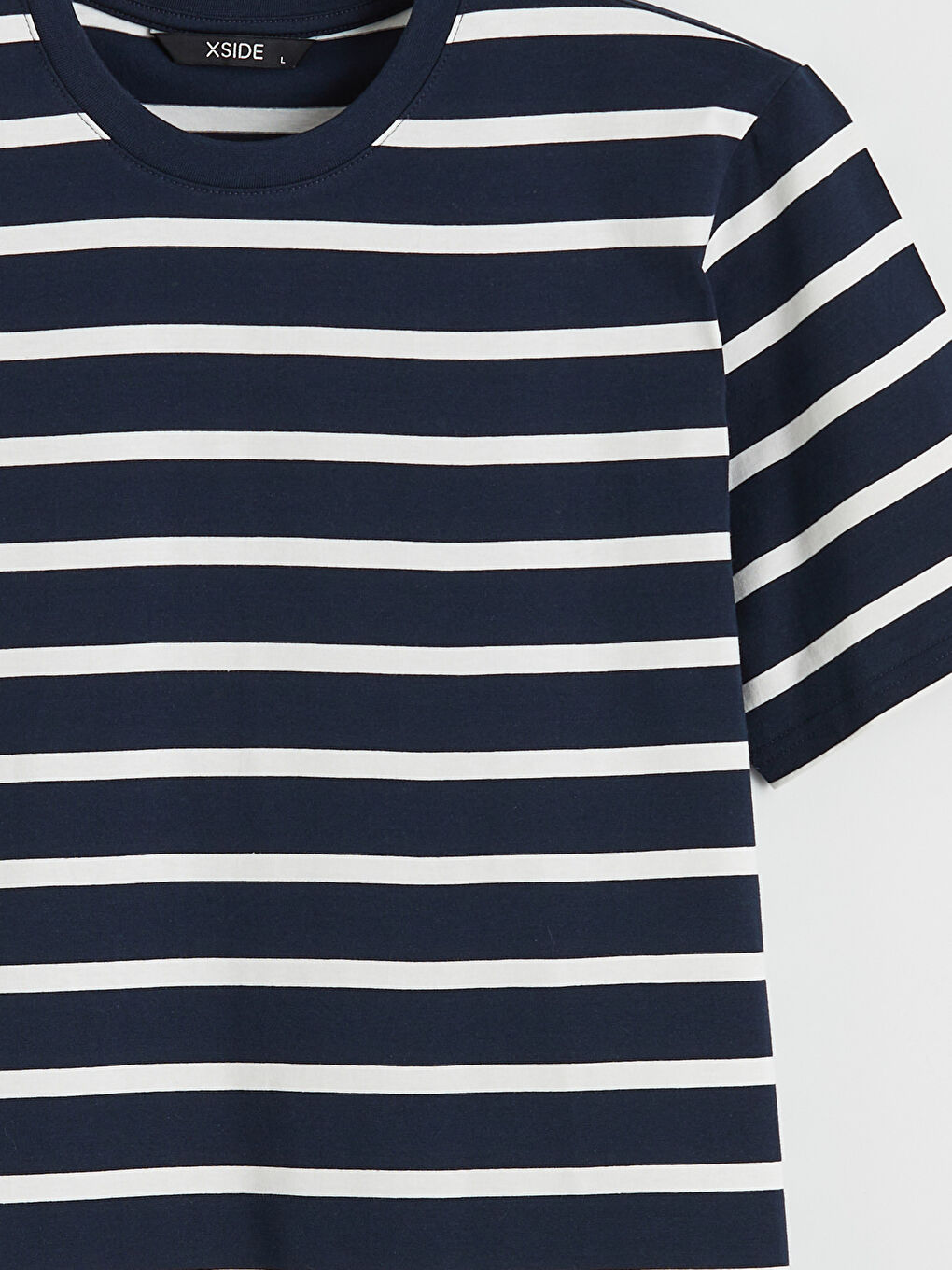 Crew Neck Striped Men's T-Shirt-1
