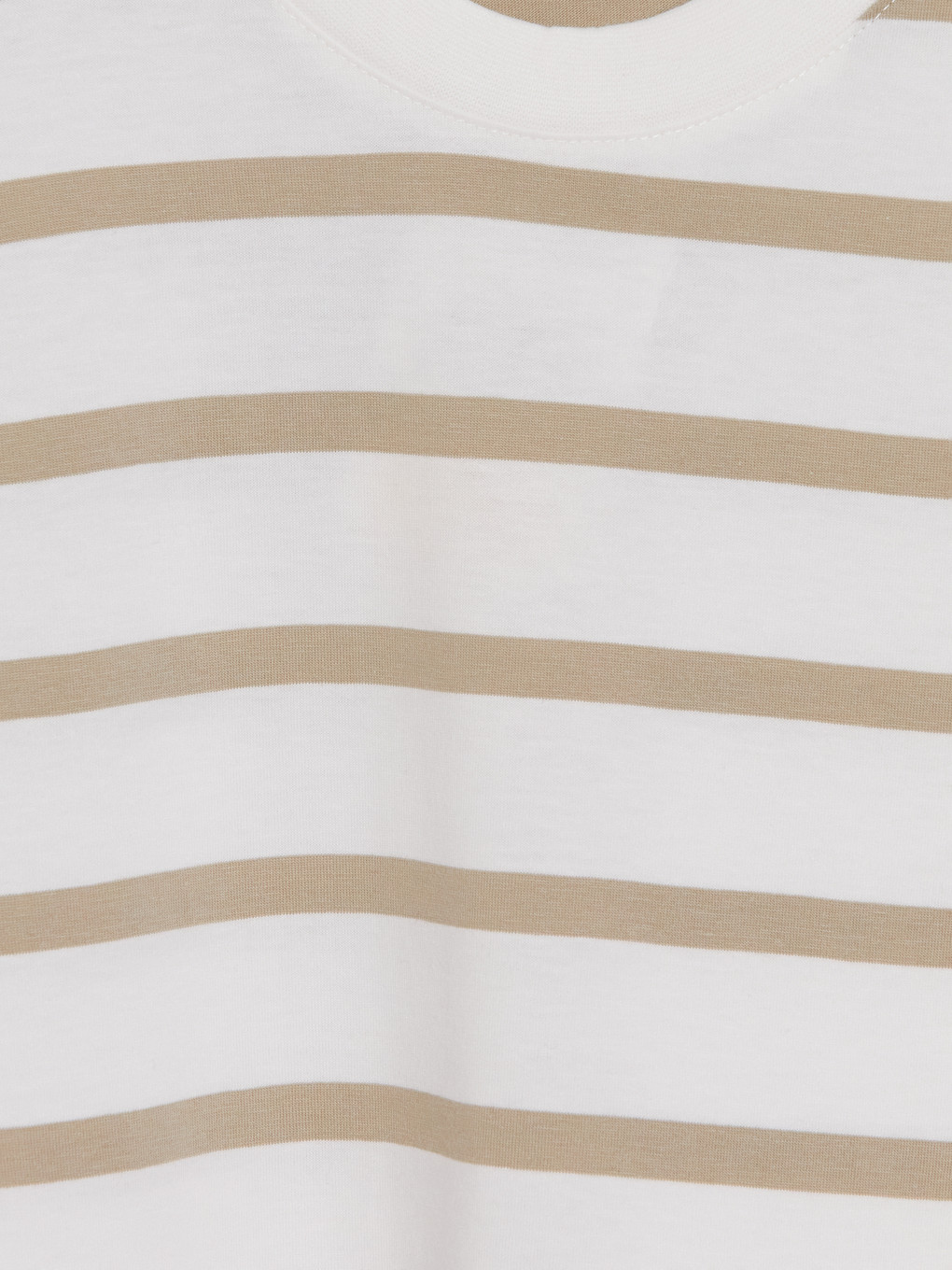 Tricou Vărgat Basic Cu Guler Rotund Pentru Bărbați-5